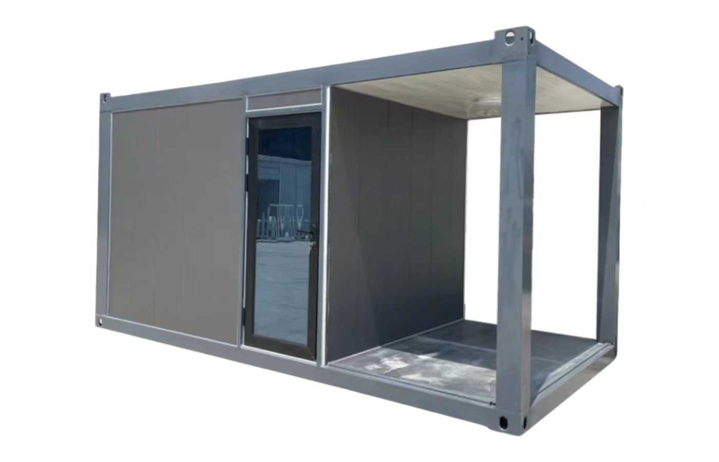 خانه کانتینری ثابت 20 فوتی سفارشی با پنجره از کف تا سقف خانه کانتینری ثابت 20 فوتی سفارشی با پنجره از کف تا سقف