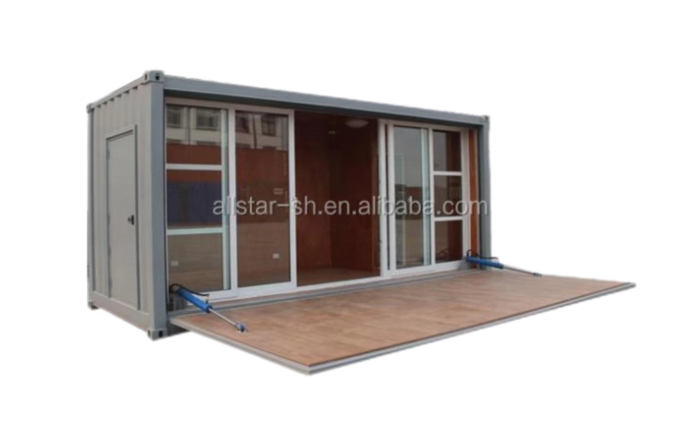 خانه کانتینری ثابت 20 فوتی سفارشی با پنجره از کف تا سقف خانه کانتینری ثابت 20 فوتی سفارشی با پنجره از کف تا سقف