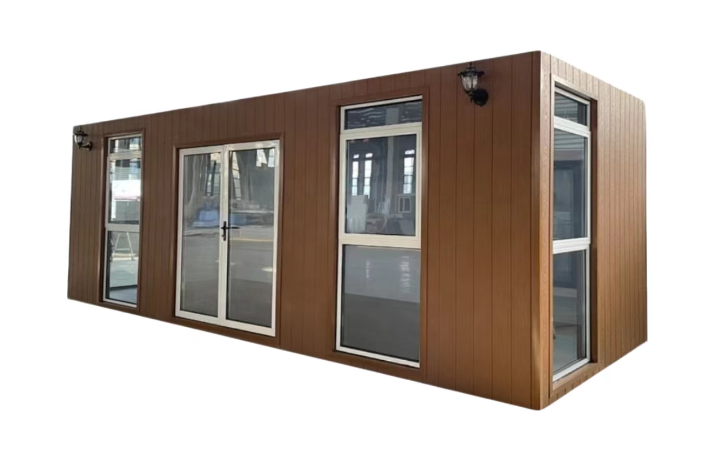 خانه کانتینری ثابت 20 فوتی سفارشی با پنجره از کف تا سقف خانه کانتینری ثابت 20 فوتی سفارشی با پنجره از کف تا سقف