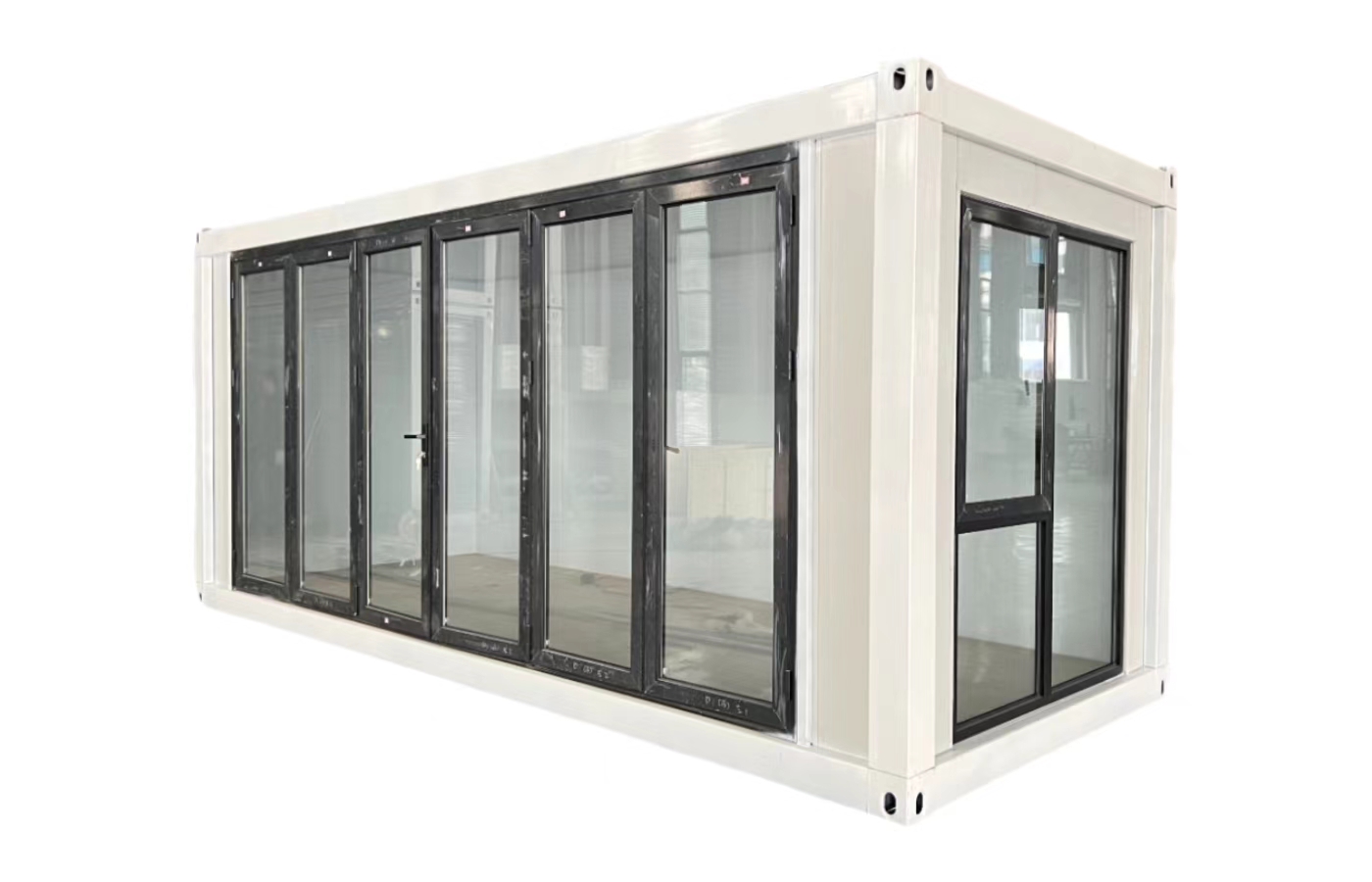 خانه کانتینری ثابت 20 فوتی سفارشی با پنجره از کف تا سقف خانه کانتینری ثابت 20 فوتی سفارشی با پنجره از کف تا سقف