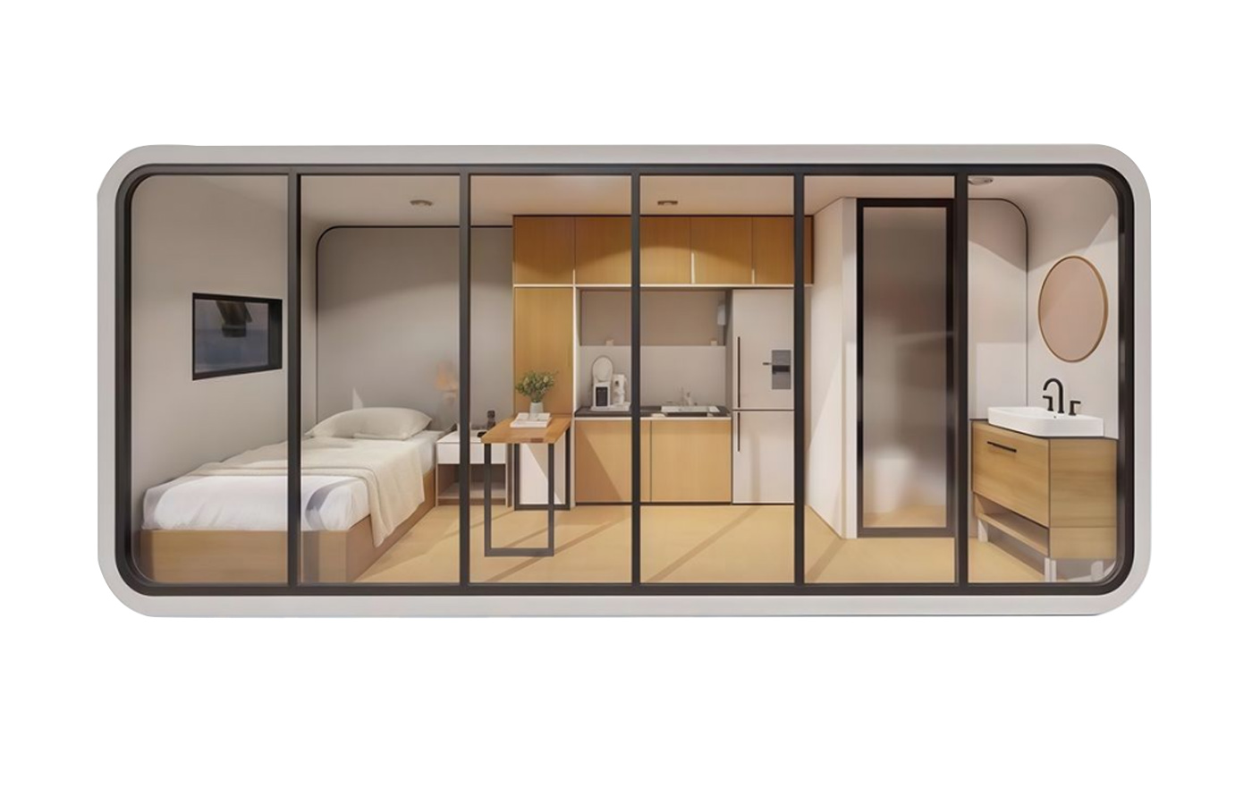 خانه کانتینری کابین سیب ساحلی سفارشی هتل توچال تعطیلات 30 فوتی زیبا